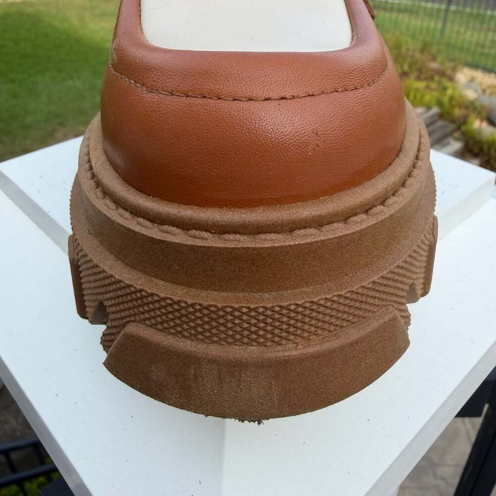 Alohas Trailblazer Bicolor Leather Loafers Brown/Tan & Off-White Size 7.5-8 - Picture 12 of 13